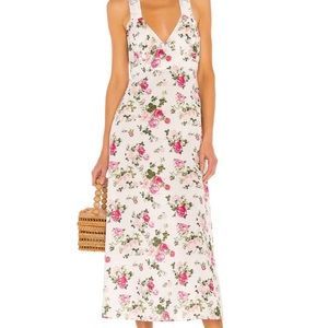 LOVESHACKFANCY Sabina Cotton Slip Dress in Ballet Blush